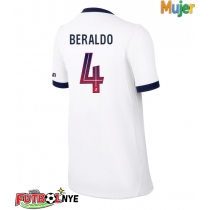 Camiseta Paris Saint-Germain Lucas Beraldo #4 Visitante Equipación para mujer 2026-27 manga corta